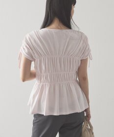 AMERICAN HOLIC 【予約】シャーリングショルダーリボンプルオーバー