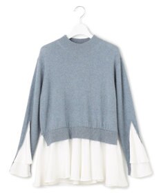 23区 L 【23区×Oggiコラボ】フレアサテンコンビ ラメニット