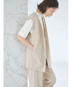 Green Parks 綿麻混シングルミディ丈ベスト