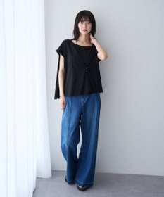 YECCA VECCA ピン付きドレープカットソー