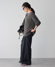 YECCA VECCA 2wayヘンリーネックルーズニット