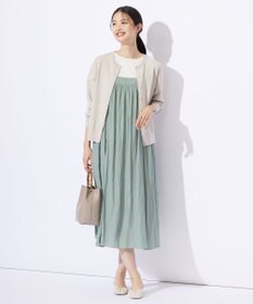 J.PRESS LADIES L 【洗える】レーヨンエリートストレッチ クルーネック カーディガン