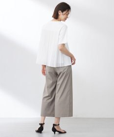 J.PRESS LADIES S 【洗える】コットンスムース バック プリーツ カットソー