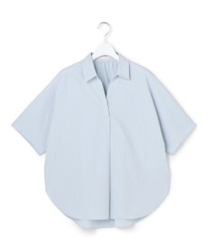 ICB 【先行予約】ヴィンテージスパンブロード シャツカラードルマンスリーブブラウス