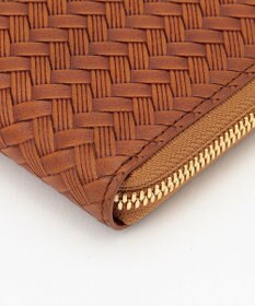 JOSEPH ABBOUD 【長財布】カウレザー エンボスメッシュ