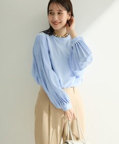 Green Parks Ｏ．袖プリーツブラウス