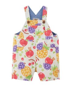 MIKI HOUSE HOT BISCUITS 【ビーンズ×フルーツシリーズ】【70-110cm】5分丈オーバーオール