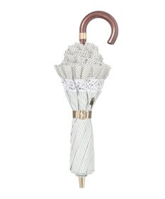 MOONBAT 【遮光/晴雨兼用日傘】POLO RALPH LAUREN（ポロラルフローレン）折りたたみ日傘 ストライプフリル 遮熱 遮光 UV