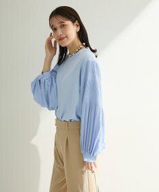 Green Parks Ｏ．袖プリーツブラウス