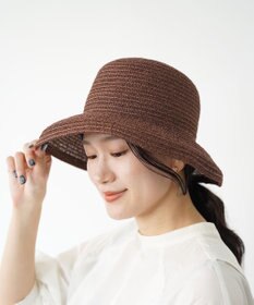 石田製帽 美濃和紙xコットンブレード　ウォッシャブルカサブランカ