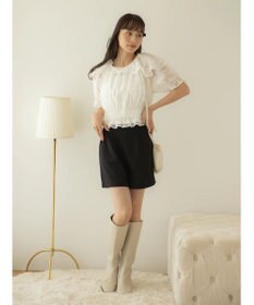 earth music&ecology 衿付きフラワーブラウス