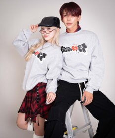 WEGO 【ユニセックス着用ITEM/MLサイズ展開】ハートモチーフプルオーバー