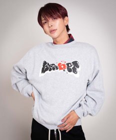 WEGO 【ユニセックス着用ITEM/MLサイズ展開】ハートモチーフプルオーバー