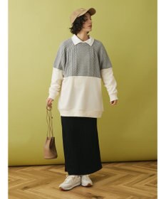 CRAFT STANDARD BOUTIQUE ニットドッキング裏毛プルオーバー