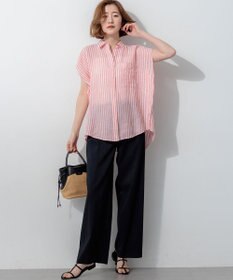 23区 【CanCam・CLASSY.掲載】リネンレーヨンストレッチ ワイドパンツ