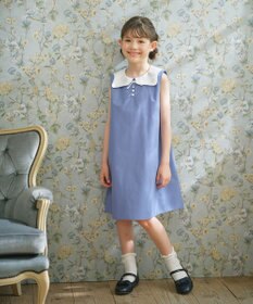 組曲 KIDS 【150-160㎝】カーブカラー ワンピース