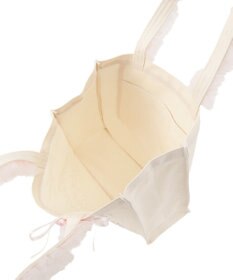 Maison de FLEUR チュールハンドルローズスクエアトートバッグ