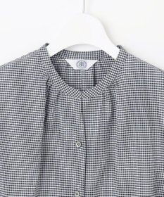 J.PRESS LADIES 【洗える】バイカラーギンガム&ストライプ ブラウス