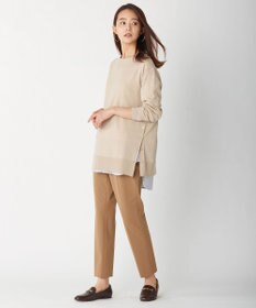 J.PRESS LADIES 【洗える】T/Rアルガンシルク クロップドパンツ