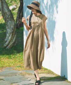 自由区 【カタログ掲載・接触冷感・洗える】シアーラミーローンフレンチスリーブ ワンピース