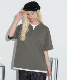 WEGO 【ユニセックス着用ITEM】キーネックフェイクレイヤードT（SS）