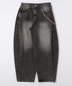 WEGO チェーン付きバルーンデニムパンツ