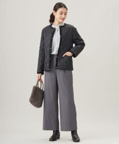 J.PRESS LADIES 【洗える】BEZ ドビーストライプ フリルネック ブラウス