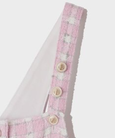 GRACE CONTINENTAL チェックツイードサロペット