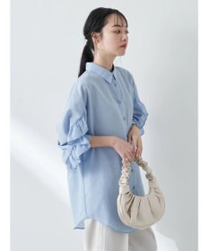 earth music&ecology フリルスリーブシャツ