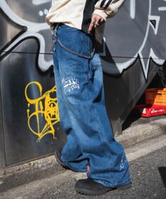 WEGO グラフィックデニムパンツ