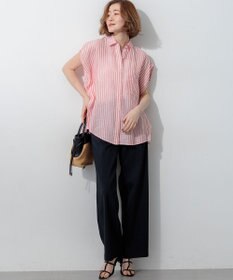 23区 【CanCam・CLASSY.掲載】リネンレーヨンストレッチ ワイドパンツ