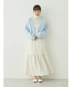 earth music&ecology バイカラースポンディッシュカーディガン