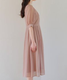 Tiaclasse 【洗える】シフォンワンピース