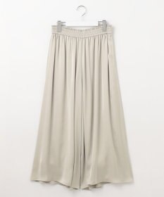 自由区 L 【カタログ掲載・セットアップ対応・ウエストゴム・洗える】セミブライトサテンギャザー パンツ