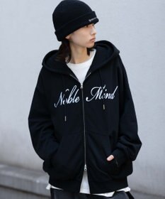 WEGO 【25年秋冬新作/ユニセックス着用ITEM/SMLサイズ展開】グラフィックロゴダブルZIPパーカー