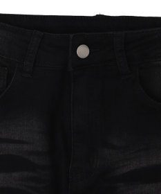 WEGO デザインスリットストレッチフレアデニム