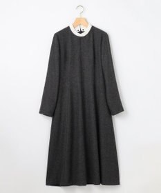 組曲 【2WAY】ラメフラノ フリル襟ワンピース