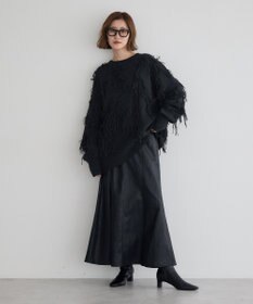 YECCA VECCA スター柄フリンジルーズニット