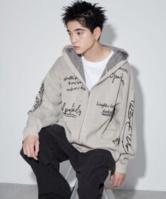 WEGO 【ユニセックス着用ITEM】ジャガードロゴジップパーカー