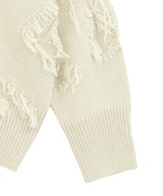 YECCA VECCA スター柄フリンジルーズニット