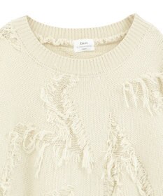 YECCA VECCA スター柄フリンジルーズニット