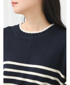 earth music&ecology ウォッシャブル脇スリットクルーネックプルオーバー