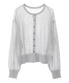 earth music&ecology 【予約】接触冷感シアークルーニットカーディガン
