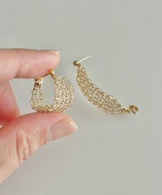 CASUMINO 【手編み/K14gf】leaf pierce ピアス