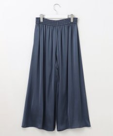 自由区 L 【カタログ掲載・セットアップ対応・ウエストゴム・洗える】セミブライトサテンギャザー パンツ