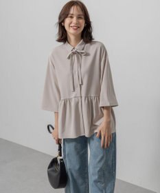 組曲 S ジョーゼットジャージーボウタイチュニック ブラウス