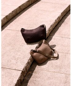 MIYABIYA LAQUOH【撥水加工】篭目柄エンボスボンディングショルダー