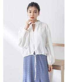 earth music&ecology カフタンフリルブラウス