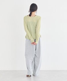 earth music&ecology レースレイヤード風スウェットパンツ