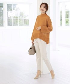 Tiaclasse 【洗える】モックネックポインテルニットトップス